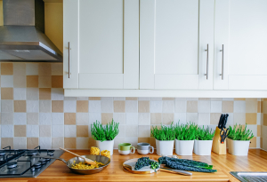 cooked food in kitchen