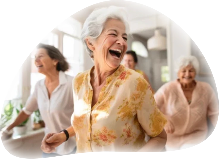Laughing older women