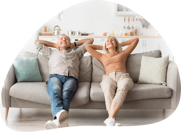 Happy Couple on Couch